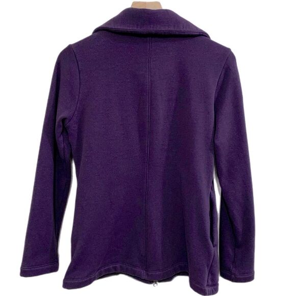 SKETCHERS Full Zip Sweatshirt Women Small Purple Fleece Pockets Medium Weight. - Picture 2 of 11